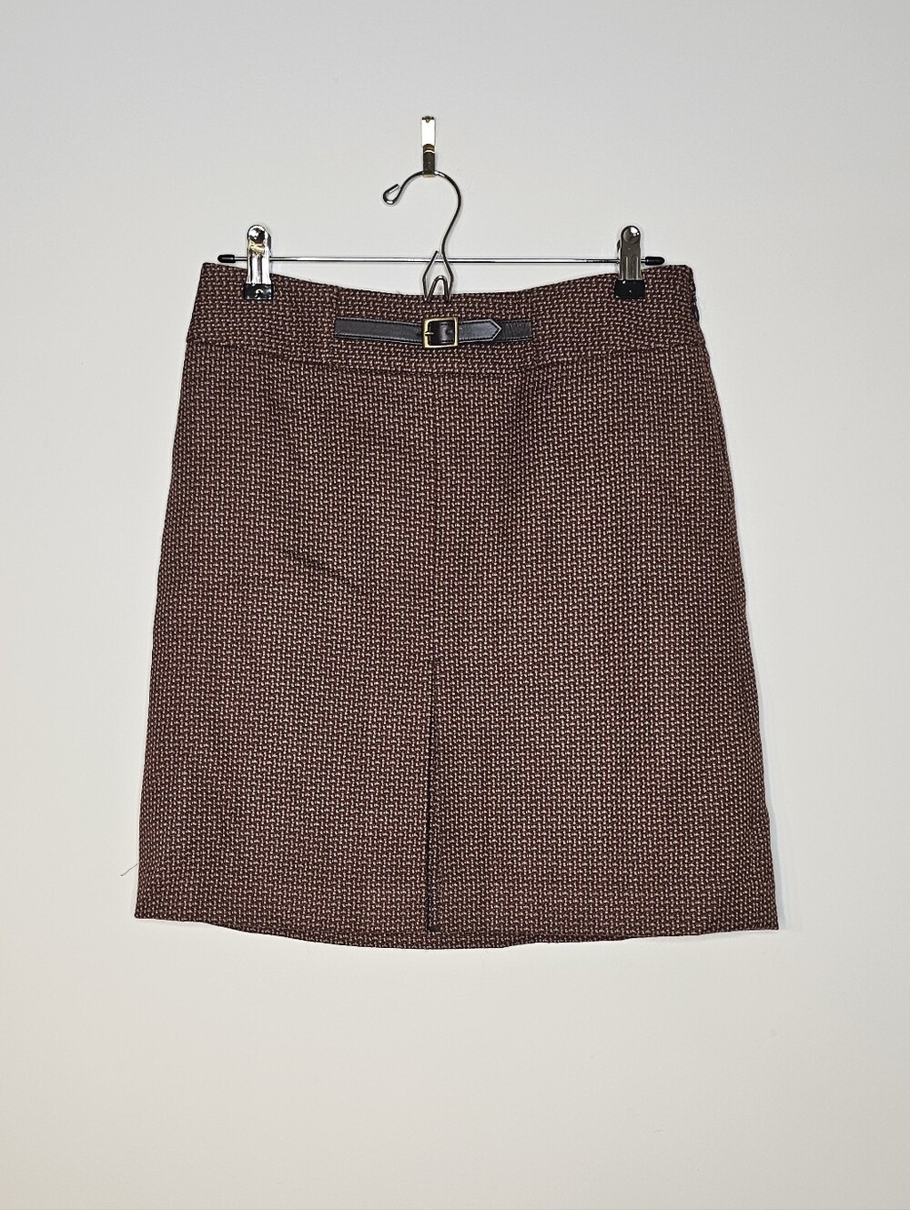 Ann Taylor LOFT Wool Blend Pencil Skirt Size 4 Brown Lined NWT